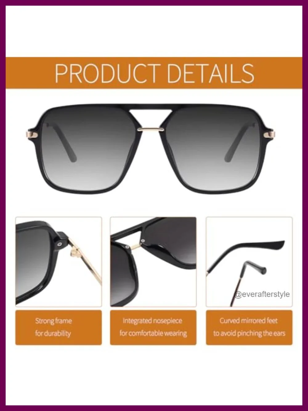 Retro Double Bridge Sunglasses 4 Pack UV400 Polarized